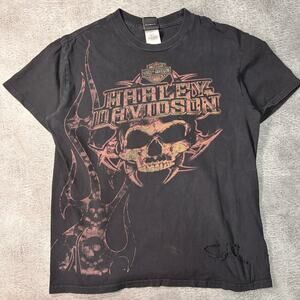 Harley Davidson Black Skull Graphic Tee